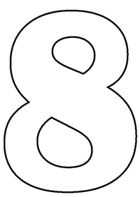 шаблон с цифрой "8" для подарка на 8 марта