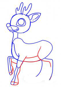 как рисовать оленя 4