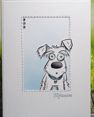 открытка с собакой