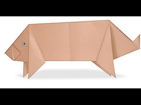 как сделать кабана свинью из бумаги, шаблоны и мастер-классы