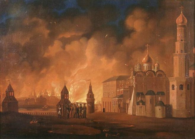 1812 год горящая Москва