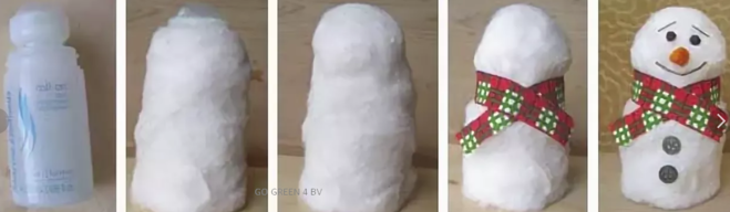 как сделать снеговика из ваты