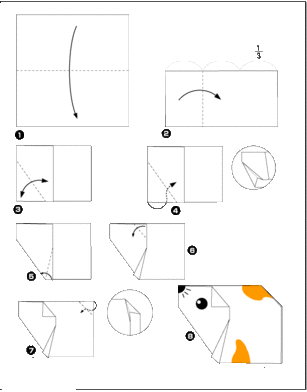 Мышка оригами схема