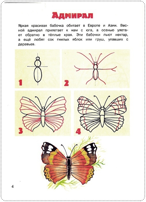 нарисовать бабочку