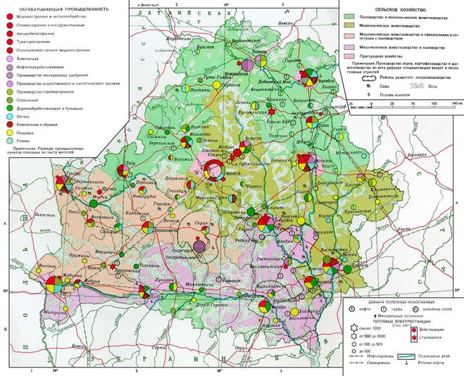 Карта запасов полезных ископаемых Беларусь.
