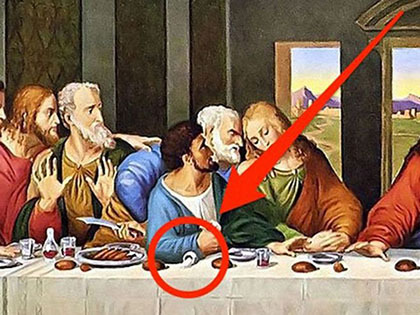 Кто из апостолов и где сидит или стоит на Тайной Вечере (см. фото)?