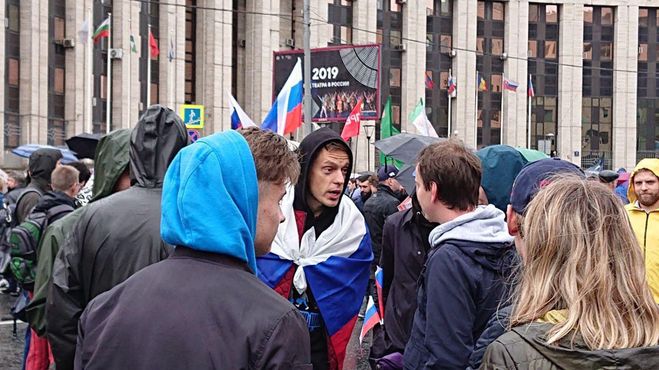 юрий дудь на митинге 10 августа