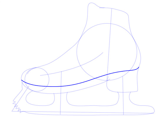 рисунок коньки поэтапно карандашом