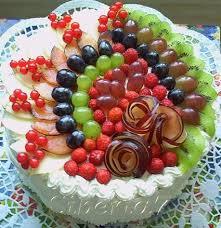 торт с фруктами