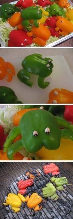 Как сделать лягушку из овощей