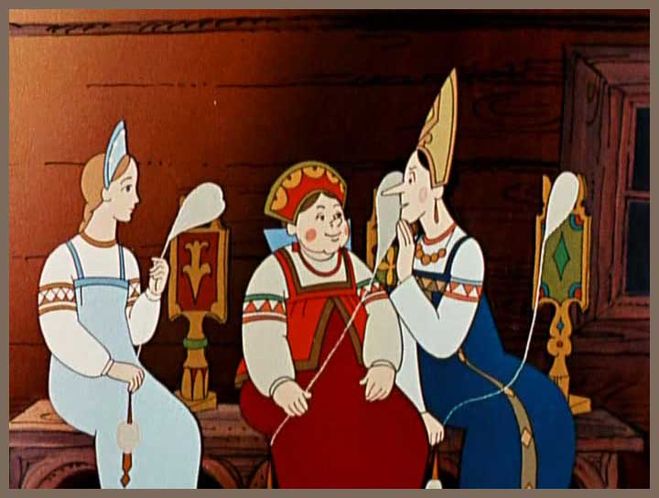 как нарисовать трех девиц из сказки о царе Салтане