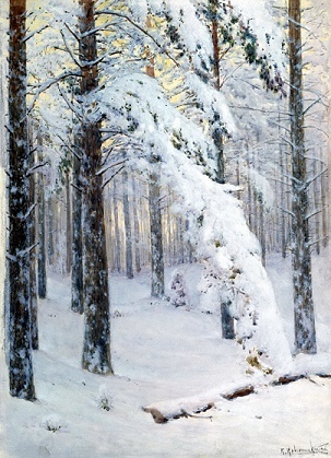 Крыжицкий лес зимой описание картины