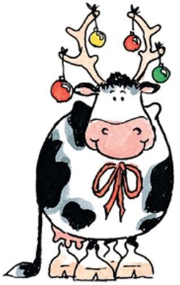 Прикольные, веселые картинки быка, коровы на Новый год 2021