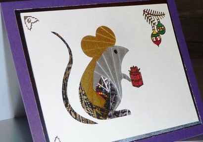 мышь в технике айрис фолдинг своими руками