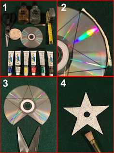 звезда на елку из CD-диска