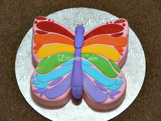 торт в форме бабочки