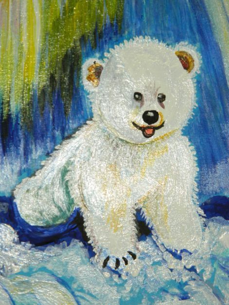 Как нарисовать белого медвежёнка Умку поэтапно детям мастер-класс
