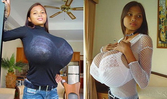 Зачем нужная огромная женская грудь?
