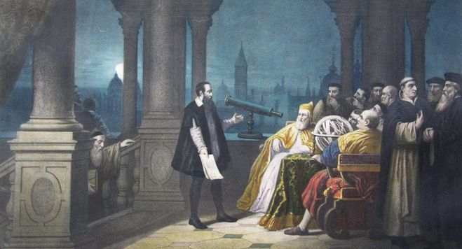 Галилей отрекается от своих слов перед папами Церкви