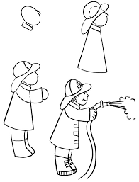 Как нарисовать пожарного своими руками, Как рисовать пожарных поэтапно