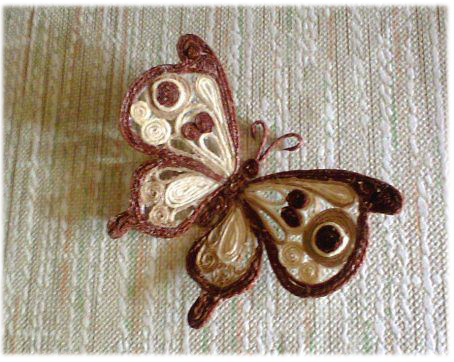 бабочка из джута