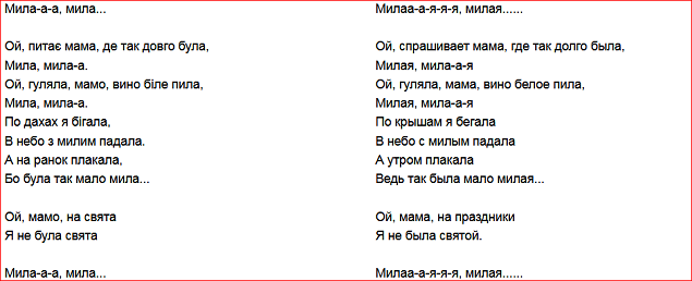 Слова песни казка. Текст песни Ой мама. Казка слова на русском. Песня плакала слова на украинском.