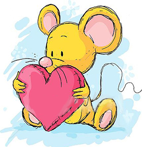 картинки с мышами на день Всех Влюбленных