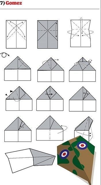 Все виды сложения самолетиков из бумаги