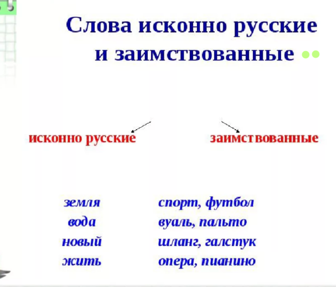 Русские слова примеры