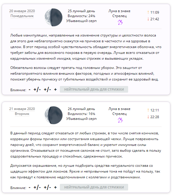 лунный календарь стрижек 2020 благоприятные и неблагоприятные дни 2020