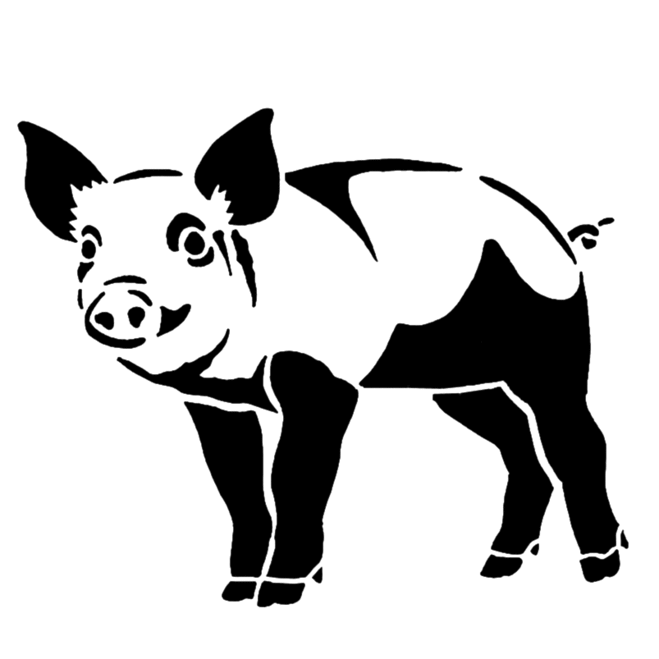 как нарисовать свинку на окне