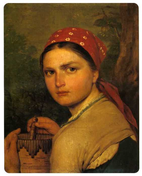 текст при наведении  А. Г. Венецианов. Девушка с бураком. 1824