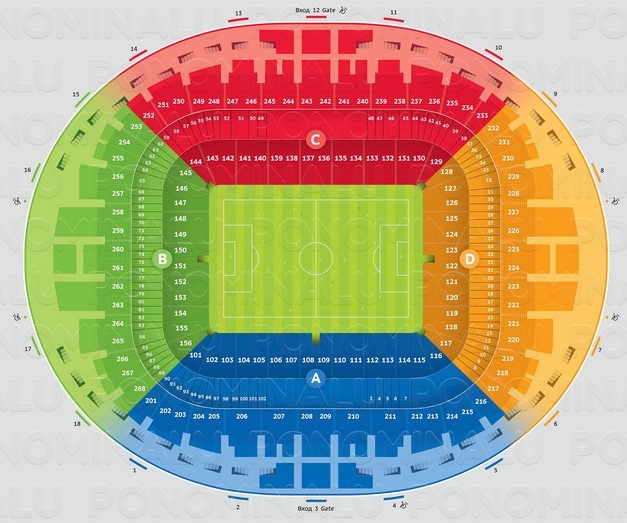 места на стадионе бса лужники