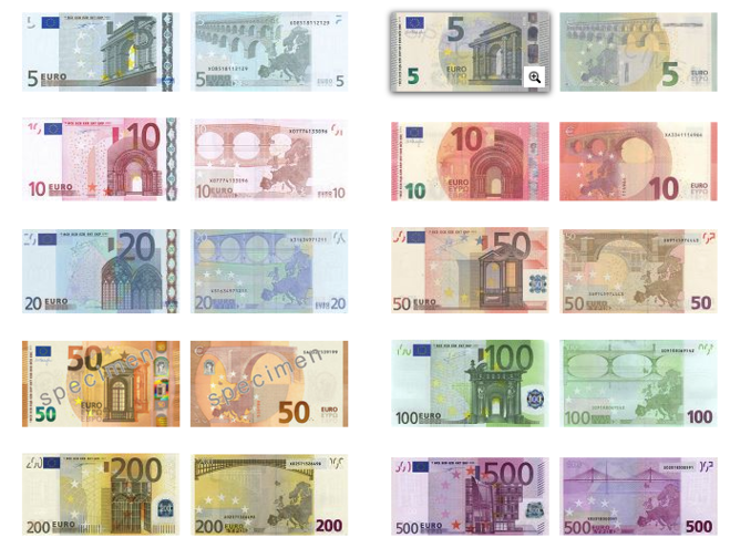Какие купюры лучше. Банкноты евро номинал. Валюта евро номиналы купюр. Бумажные евро купюры номиналы. Евро банкноты номинал 200.