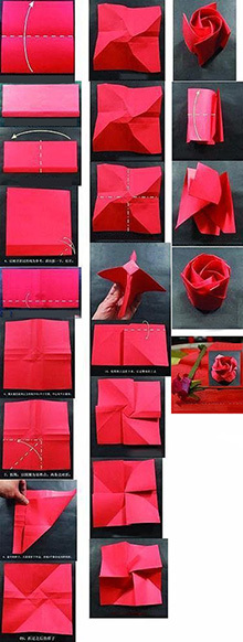 оригами роза мастер-класс схема