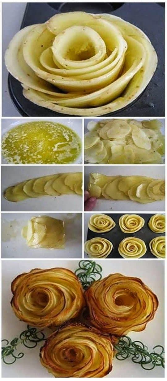 розы из картофеля