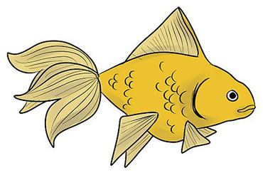 Золотая рыбка к сказке из стихотворения Бальмонта мастер-класс