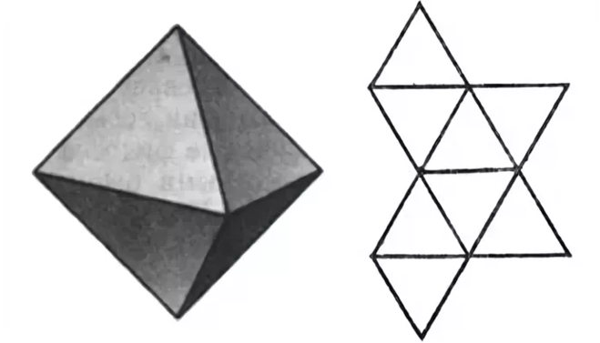 Октаэдр распечатать. Развертка правильного октаэдра. Октаэдр ромб. Фигура октаэдр развертка. Правильный тетраэдр ( 4-гранник).