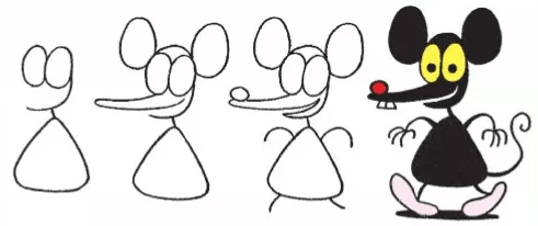 как нарисовать мышь