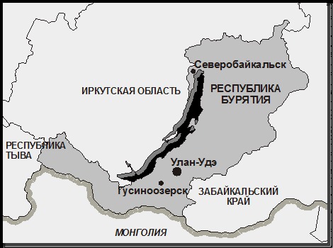 С какими областями, регионами граничит Республика Бурятия?