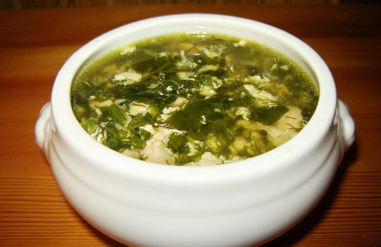 суп с зеленью