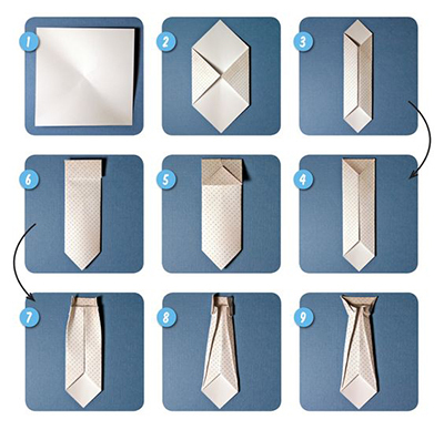 галстук в технике оригами