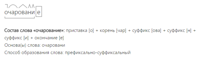 Громко разбор. Корень у слова очарование. Разбор слова очарование. Слова с корнем чар. Разобрать слово по составу очарование.