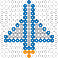 самолет схема для термомозаики, вышивки крестиком