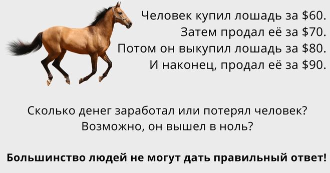 Бизнесмен и лошадь загадка
