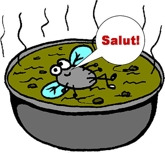 Муха в супе карикатура