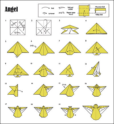 ангел оригами