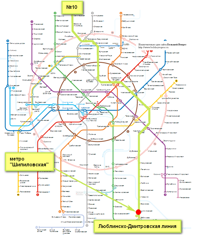 Карта метро шипиловская станция